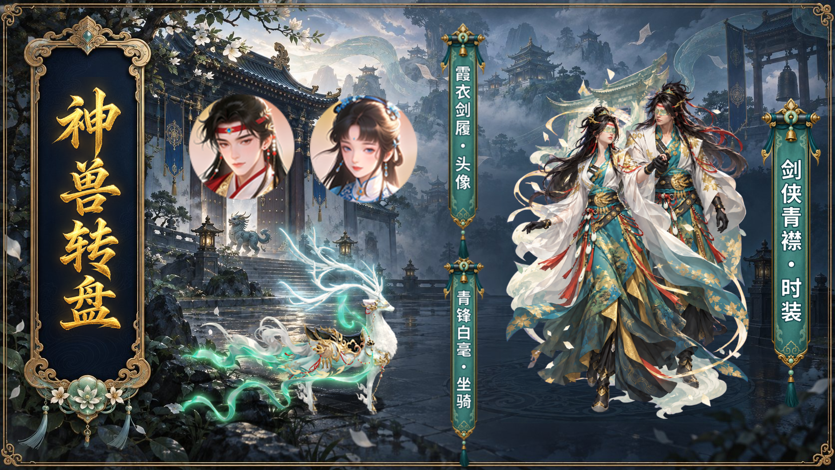 神兽转盘红色时装与坐骑